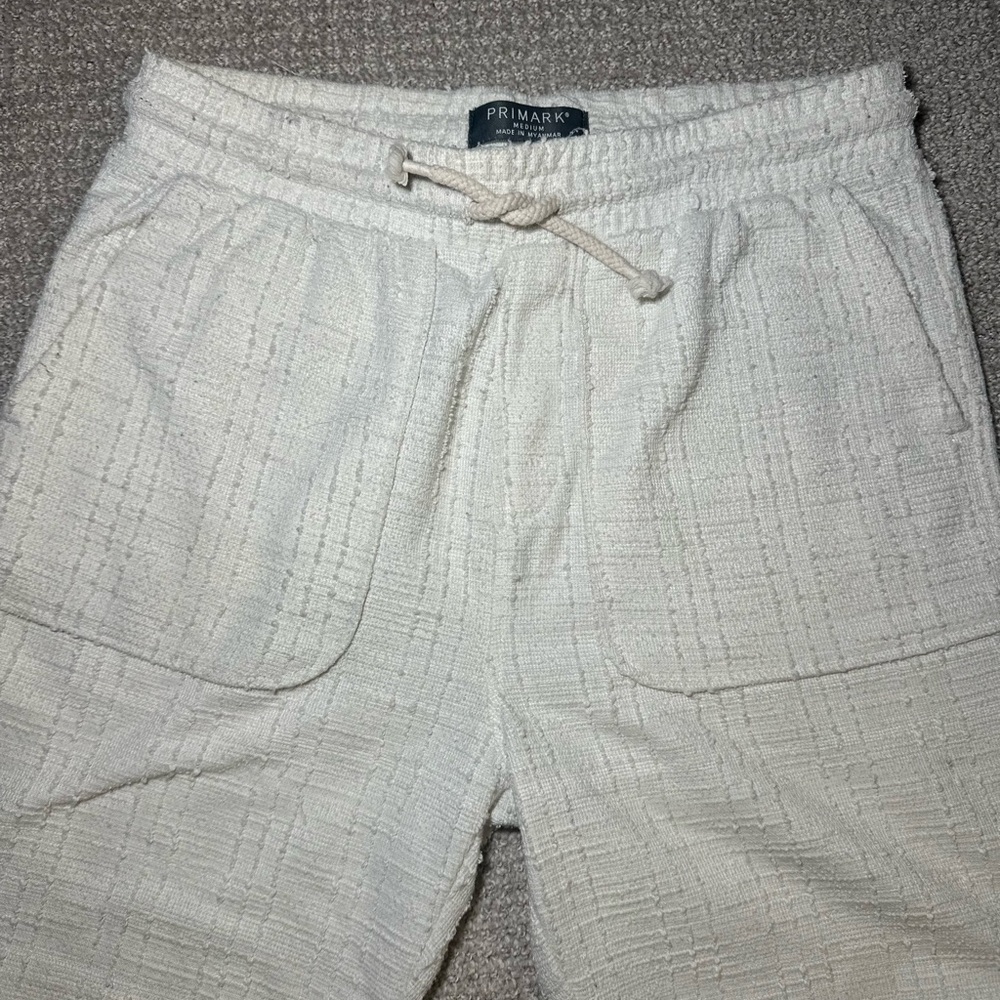 Primark Cream Textured Shorts